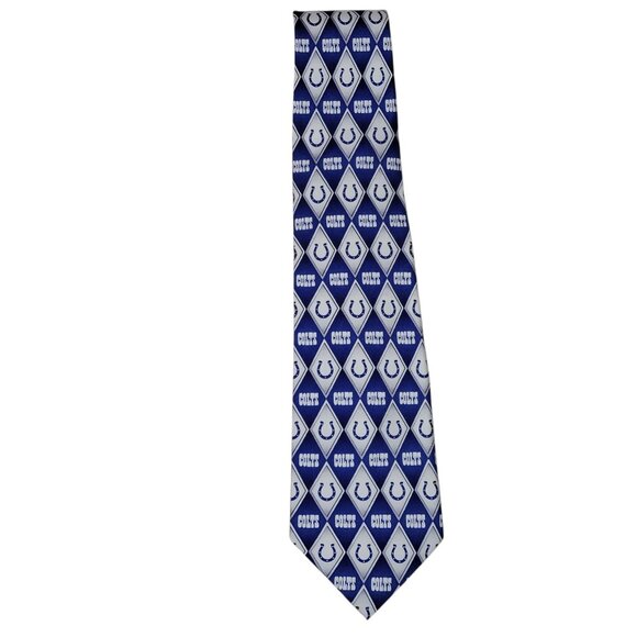 Indianapolis Colts Necktie Silk Diamond Design Neck Tie Logo NFL Football NEW - Picture 4 of 10
